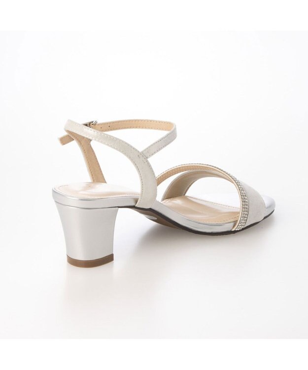Riz raffinee <Riz raffinee>ラインストーンデザインサンダル シルバー