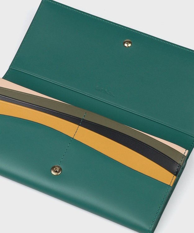 Paul Smith スワールカットカードレイヤー 長財布 ブルーグリーン