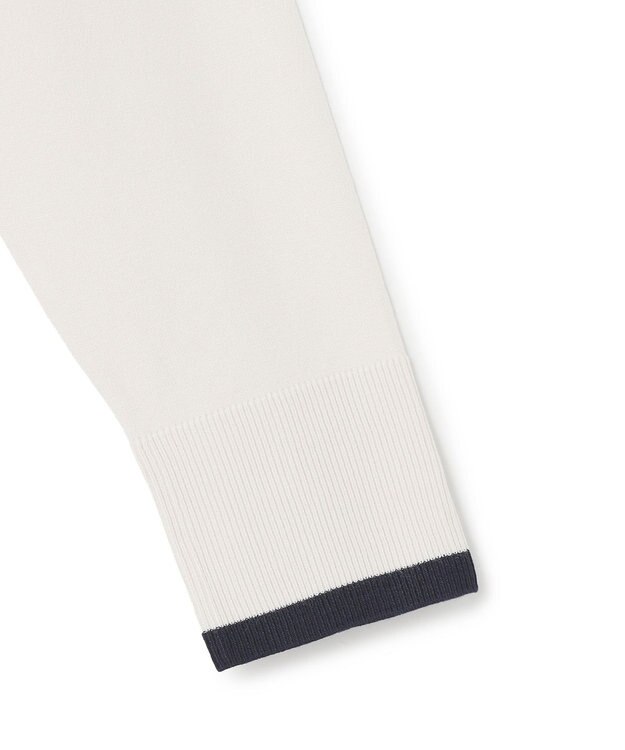 UNFILO L マイビューティニット バイカラー カーディガン グレージュ×ブラック