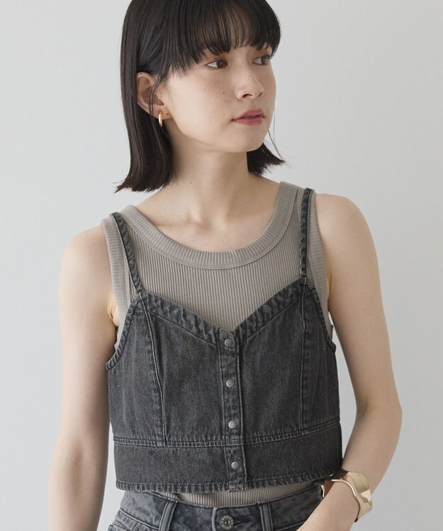 AMERICAN HOLIC デニムキャミビスチェ Black