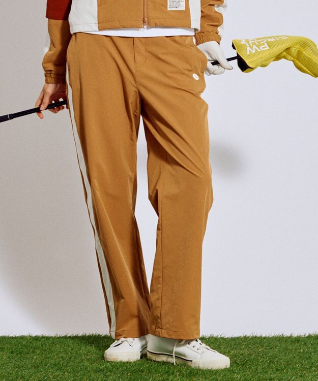PW CIRCULUS 【WOMEN】サイドラインストレートワイドパンツ ゴルフウェア レディース ベージュ系