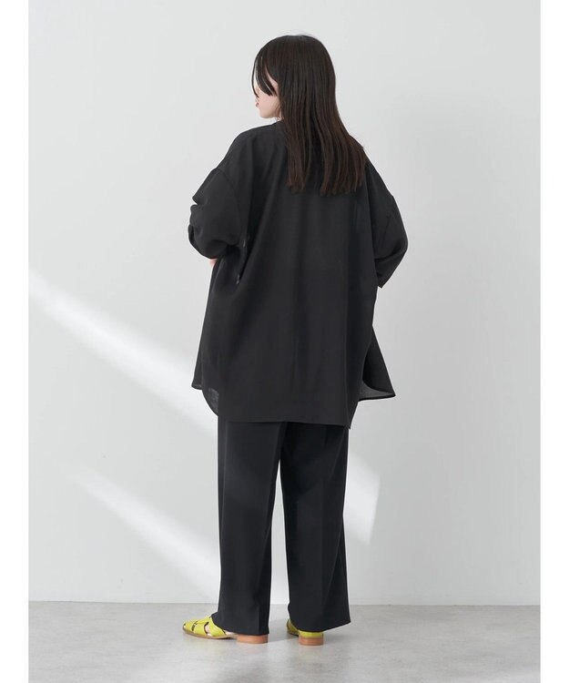 earth music&ecology シアーボーイズライクシャツ Black