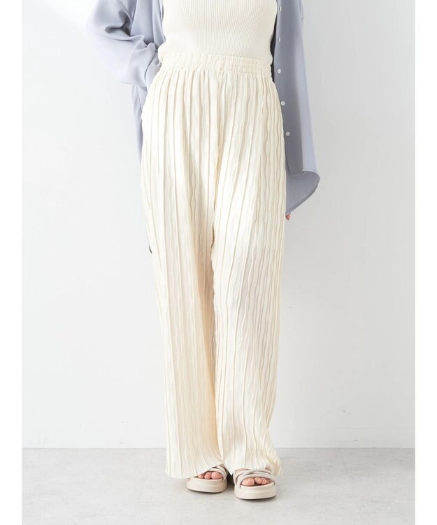 earth music&ecology リラックスセルフカットパンツ（Ｉｖｏｒｙ） Ivory