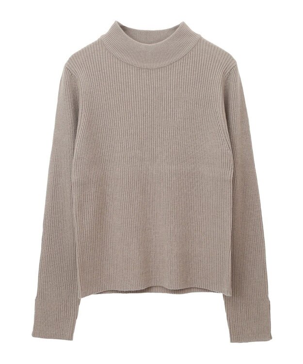 earth music&ecology Ｓｅｔ２点ハイネックプルオーバー＋ニットワンピース Gray Beige