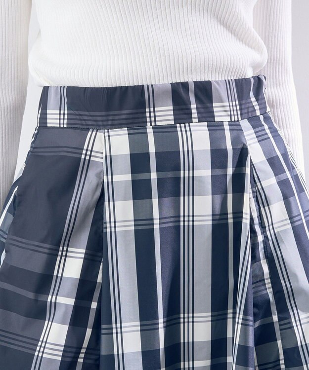 YECCA VECCA 撥水メモリーフレアスカート Navy