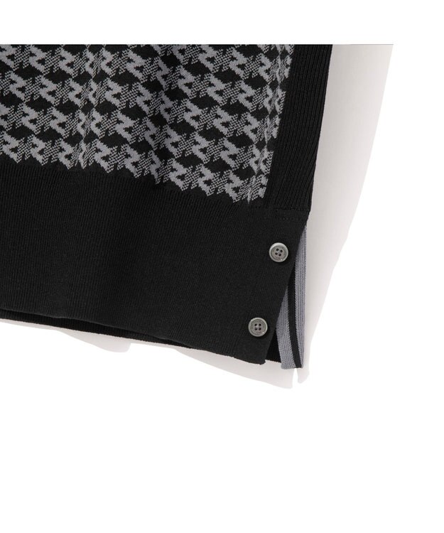 ZERO HALLIBURTON 【セットアップ可能】 モノグラム柄 ニットポロシャツ ZHG-W5A4d 85139 ブラック