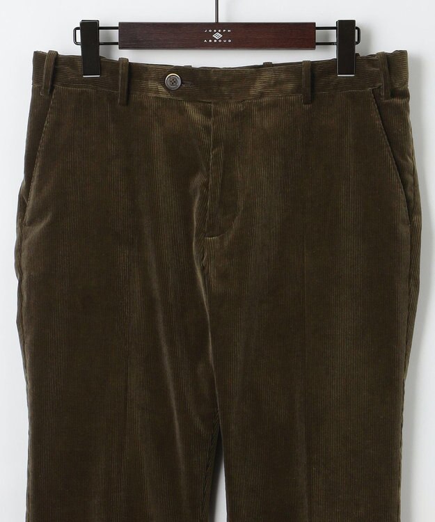 JOSEPH ABBOUD 【キングサイズ・ウエストも伸びる！遠州ファブリック/オーガニックコットン】ソフトコーデュロイ パンツ ダークブラウン系