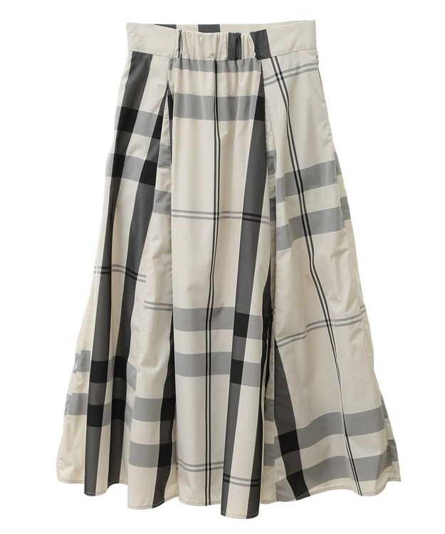 YECCA VECCA 撥水メモリーフレアスカート Light Beige