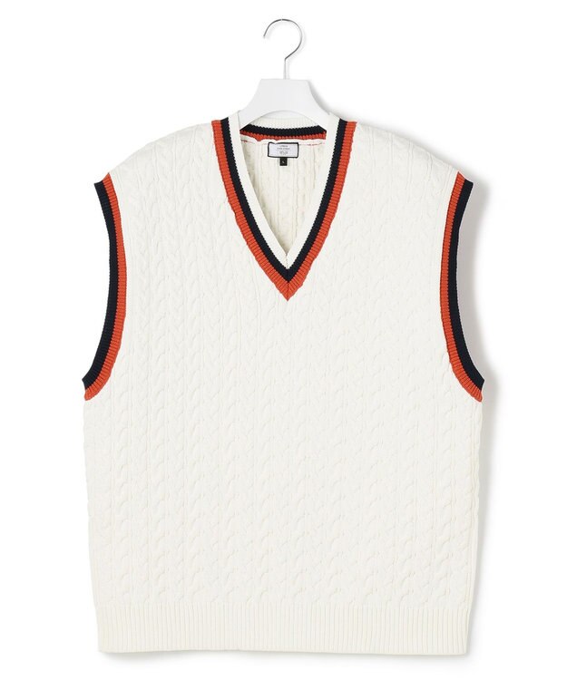 J.PRESS YORK STREET 【UNISEX】チルデンニットベスト アイボリー系