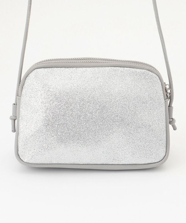 ANY 【前後2WAY】ミニショルダーバッグ グレー×シルバー