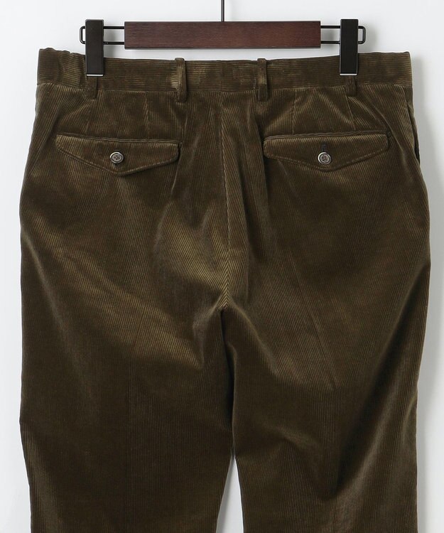 JOSEPH ABBOUD 【キングサイズ・ウエストも伸びる！遠州ファブリック/オーガニックコットン】ソフトコーデュロイ パンツ ダークブラウン系