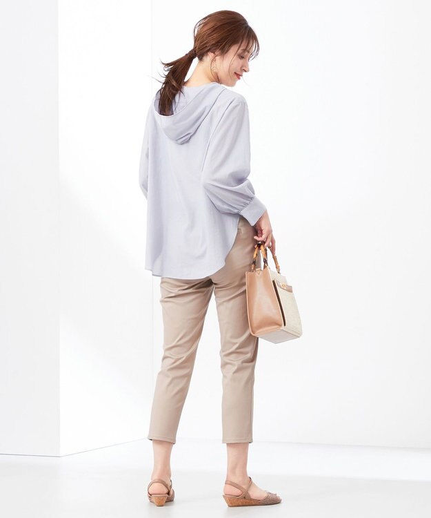 ANY SIS 【洗える】フーディ シャツ ライトブルー