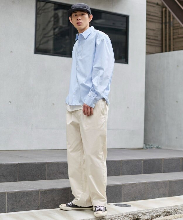 WEGO 【ユニセックス着用ITEM/XSSMLサイズ展開/ウエストゴム】ユルフィットコットンイージーパンツ キナリ