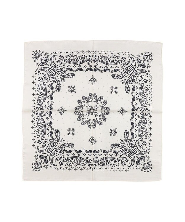 UNBILLION カシュネ cache nez / シルクバンダナ柄スカーフ アイボリー