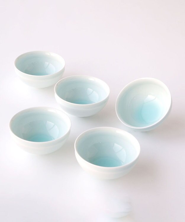 たち吉 【たち吉】月の雫 お茶呑茶碗 (桐箱入)〈5個〉 有田焼 ブルー