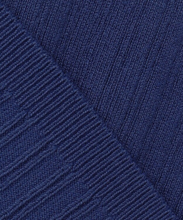 ANY 【洗濯機可】ランダムリブハイネックニット ロイヤルブルー