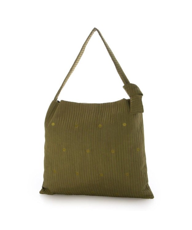 UNBILLION カシュカシュ cachecache / ラインドットワンショルダートート カーキ