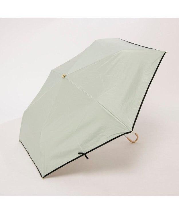 UNBILLION カシュネ cachenez / PUサテンリボン3段折りたたみ傘 グリーン
