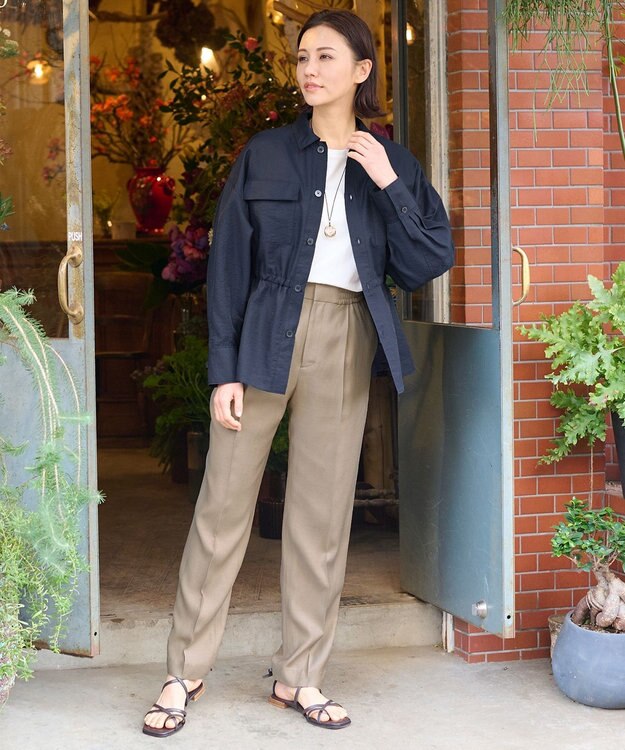 自由区 【XSサイズ～/洗える】シアー ジャケット ネイビー系