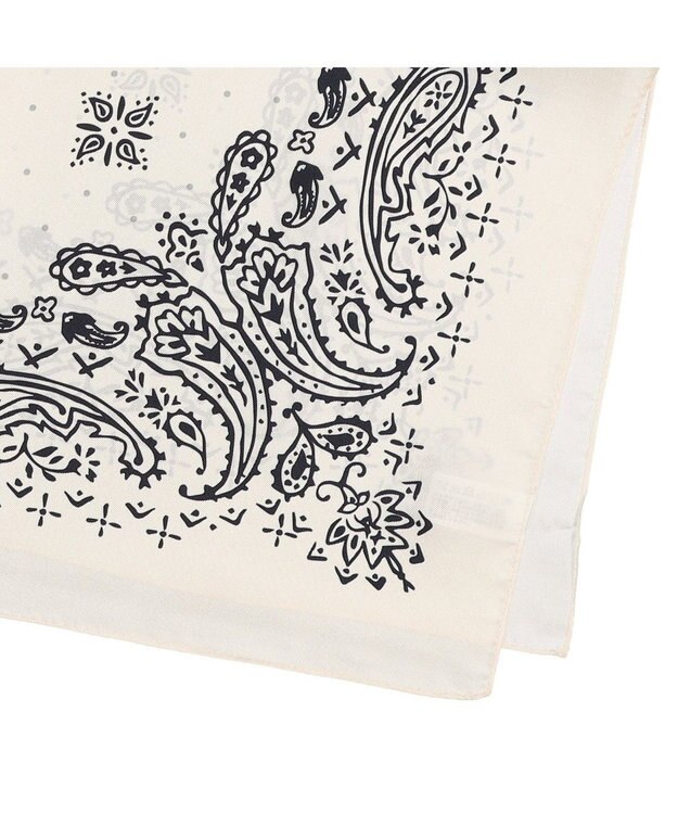 UNBILLION カシュネ cache nez / シルクバンダナ柄スカーフ アイボリー