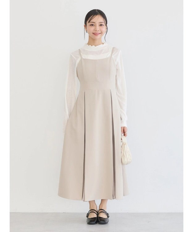 earth music&ecology プリーツジャンドレ Beige