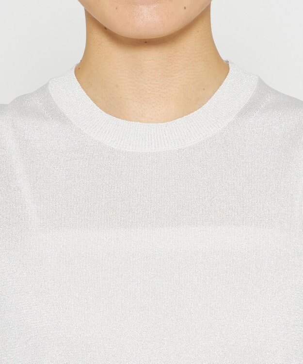 uncrave 【手洗い可】シアー ラメ ノースリーブニット（uncrave STANDARD） シルバー