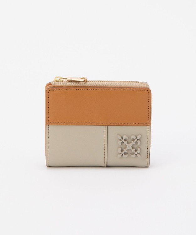 russet 【2025AW新作】パッチワークハーフウォレット(SO-430) GrayBE/CA