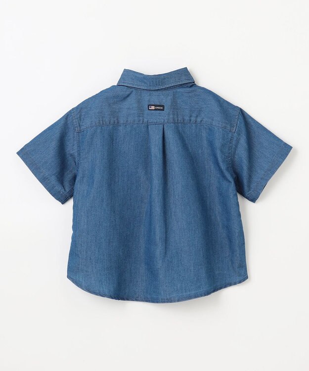 J.PRESS KIDS 【100-130cm】4.5オンス TC デニム 半袖シャツ ネイビー系