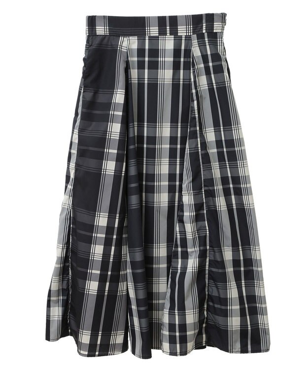 YECCA VECCA 撥水メモリーフレアスカート Navy