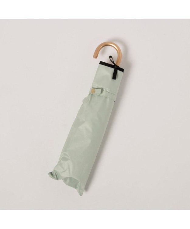 UNBILLION カシュネ cachenez / PUサテンリボン3段折りたたみ傘 グリーン