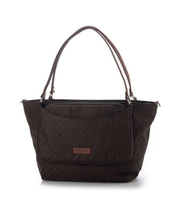 Y'SACCS ポーチ付きモノグラム2WAYトート ブラウン