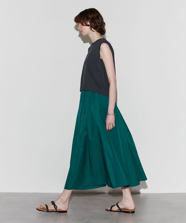 NAVE 【Nave　洗える】バイオツイル スカート グリーン系