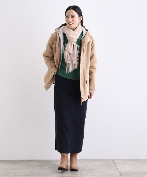 MOONBAT WEB限定【洗える】ミエル (miel) カシミヤ100％ 無地ストール ベージュ