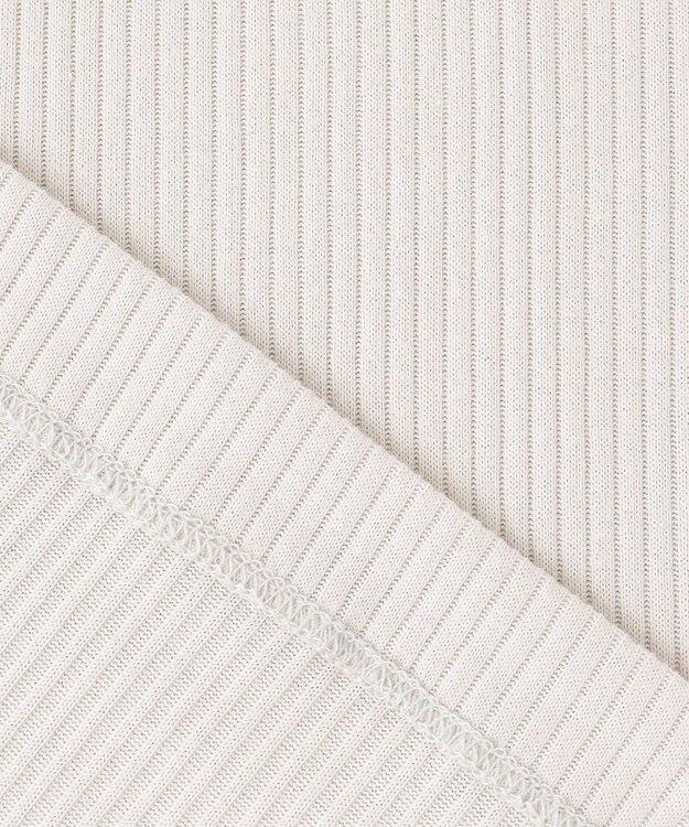 J.PRESS LADIES 【洗える】リブ ノースリーブ カットソー グレージュ系