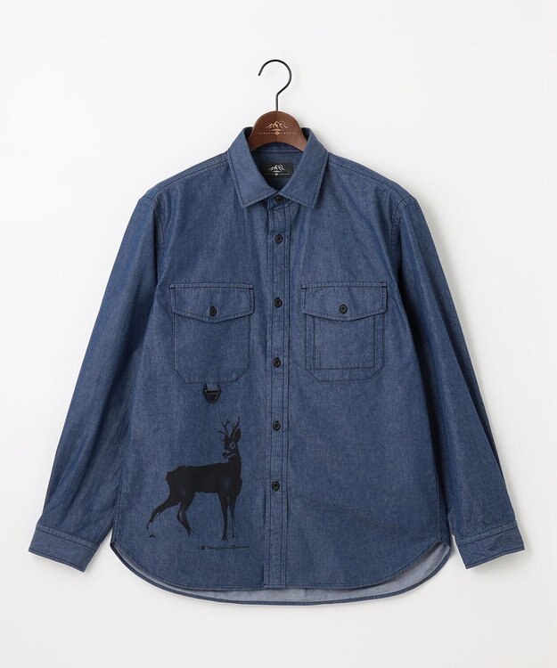 JOSEPH ABBOUD MOUNTAIN 【テーム ヤルヴィコラボレーション】バンビ プリント シャツ ネイビー系