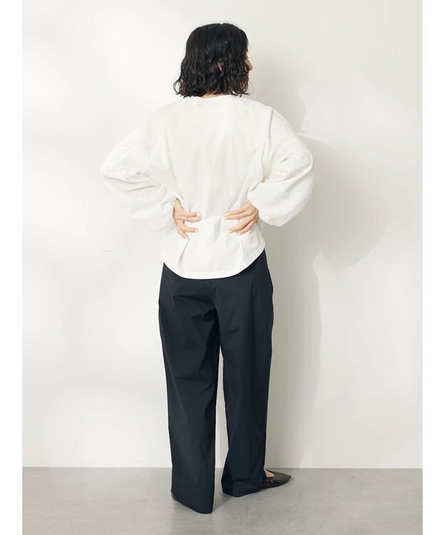 CRAFT STANDARD BOUTIQUE 袖切り替えデザインプルオーバー Off White