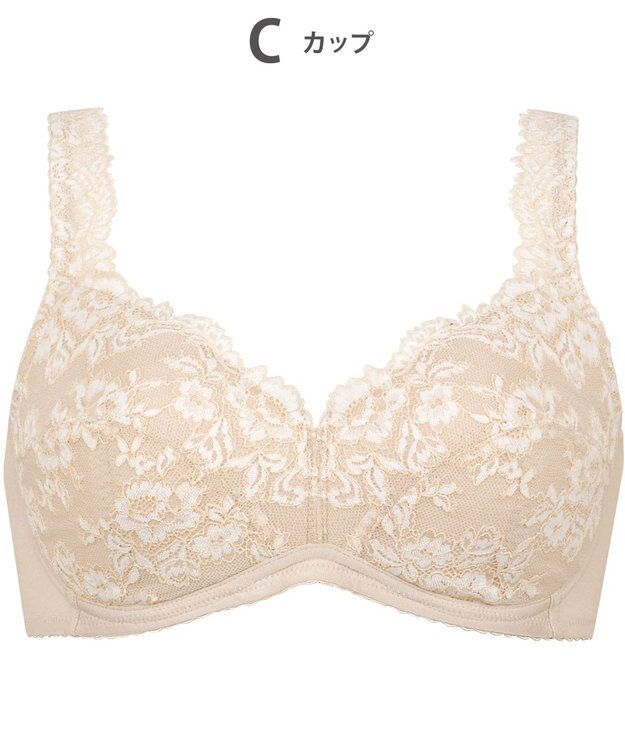 Wing ノンワイヤーブラ 軽いつけごこち 自然なまるみシルエット 背中すっきり 肩にくいこみにくいストラップ ブラジャー ブラ NB3023 ウイング／ワコール ベージュ