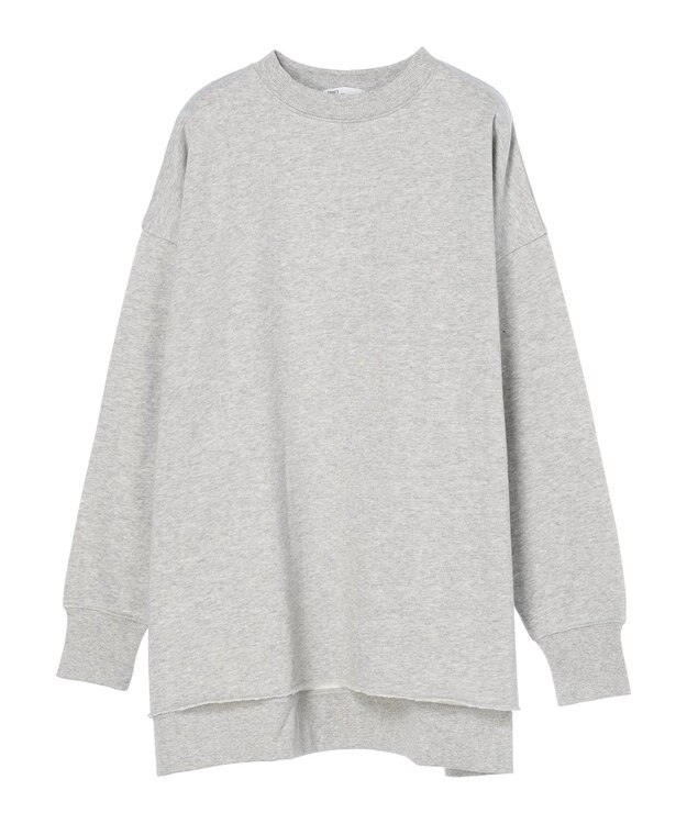 CRAFT STANDARD BOUTIQUE 裏起毛クルーネックチュニック Gray Mixture
