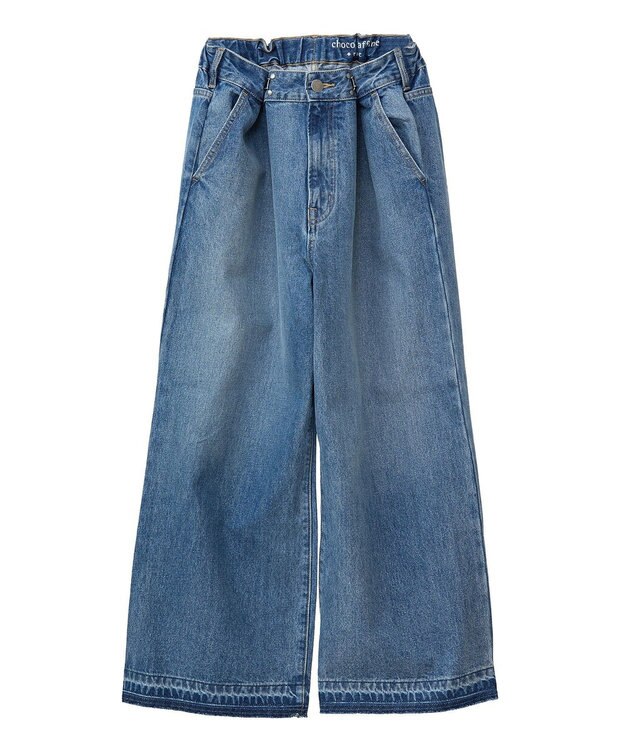 Green Parks タックワイドデニムパンツ Medium Indigo