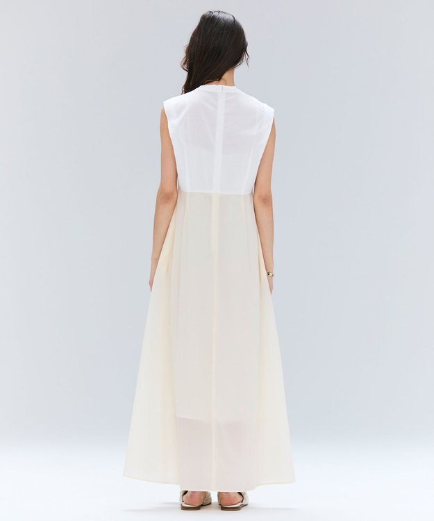 BEIGE， 【洗える/セットアップ対応】SPIGA / ジャージーコンビフレアワンピース Ecru