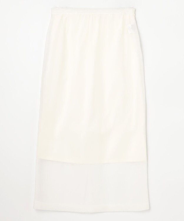 NAVE 【Nave・洗える】シアーニット スカート ホワイト系