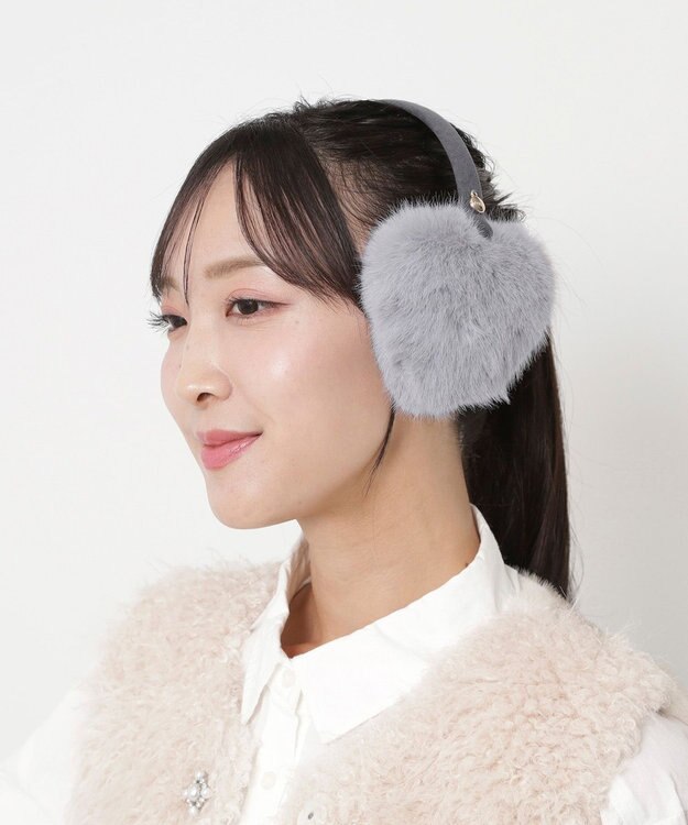 MOONBAT 【ラッピングBOX付き】FURLA ハート型イヤマフ グレー