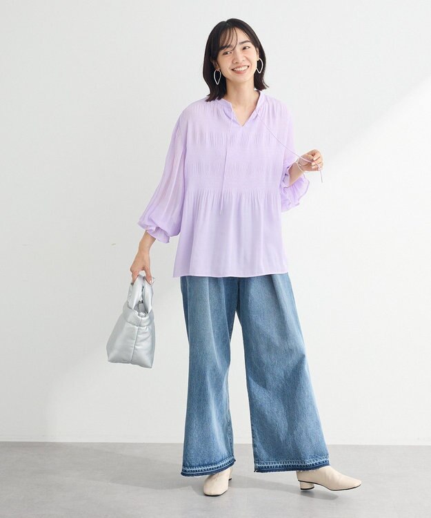 Green Parks タックワイドデニムパンツ Medium Indigo