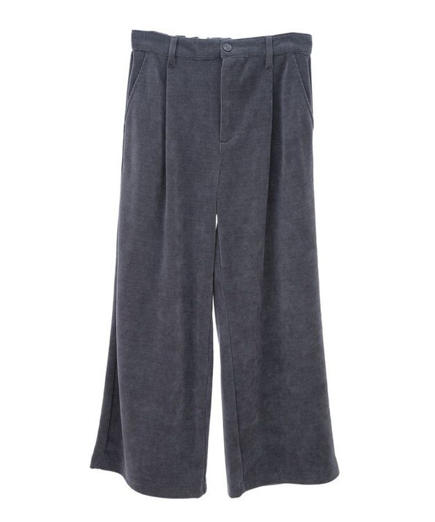 Green Parks コーデュロイワイドパンツ Charcoal Gray