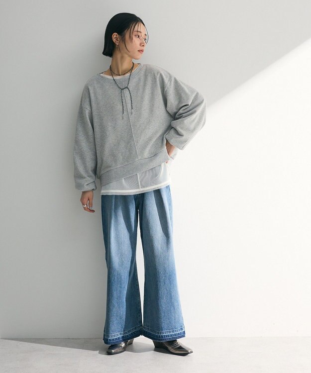 Green Parks タックワイドデニムパンツ Medium Indigo