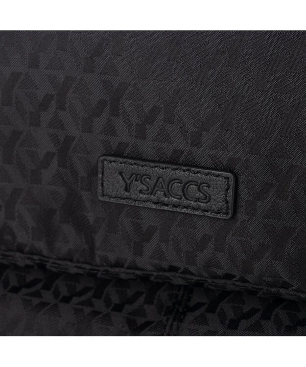 Y'SACCS ポーチ付きモノグラム2WAYトート ブラック