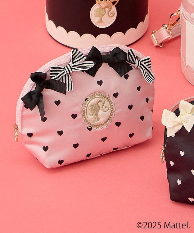 ANY KIDS 【Barbie(TM)】リボン ラウンドポーチ ピンク