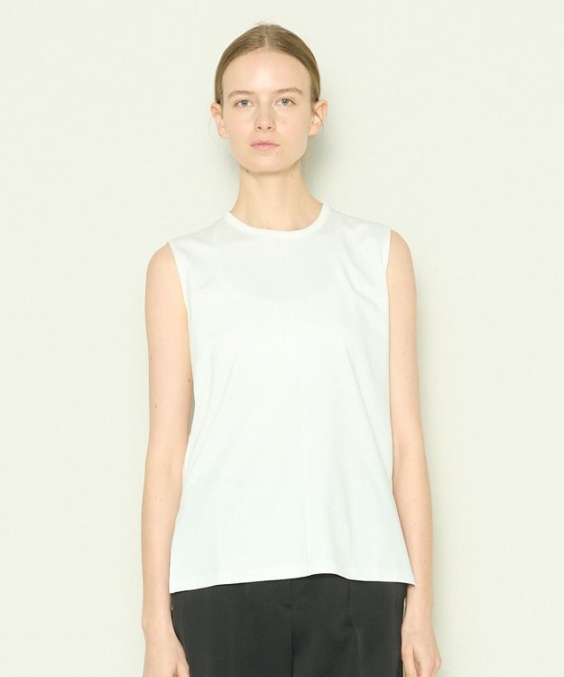 JOSEPH 【洗える】ロイヤルコットン　ラウンドネックカットソー White