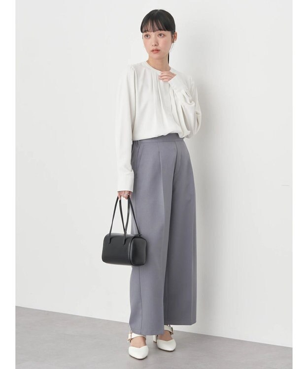 earth music&ecology ストレートパンツ Gray Mixture