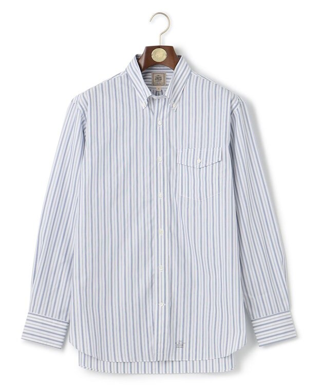 J.PRESS MEN ドビーマルチストライプ シャツ ホワイト系1